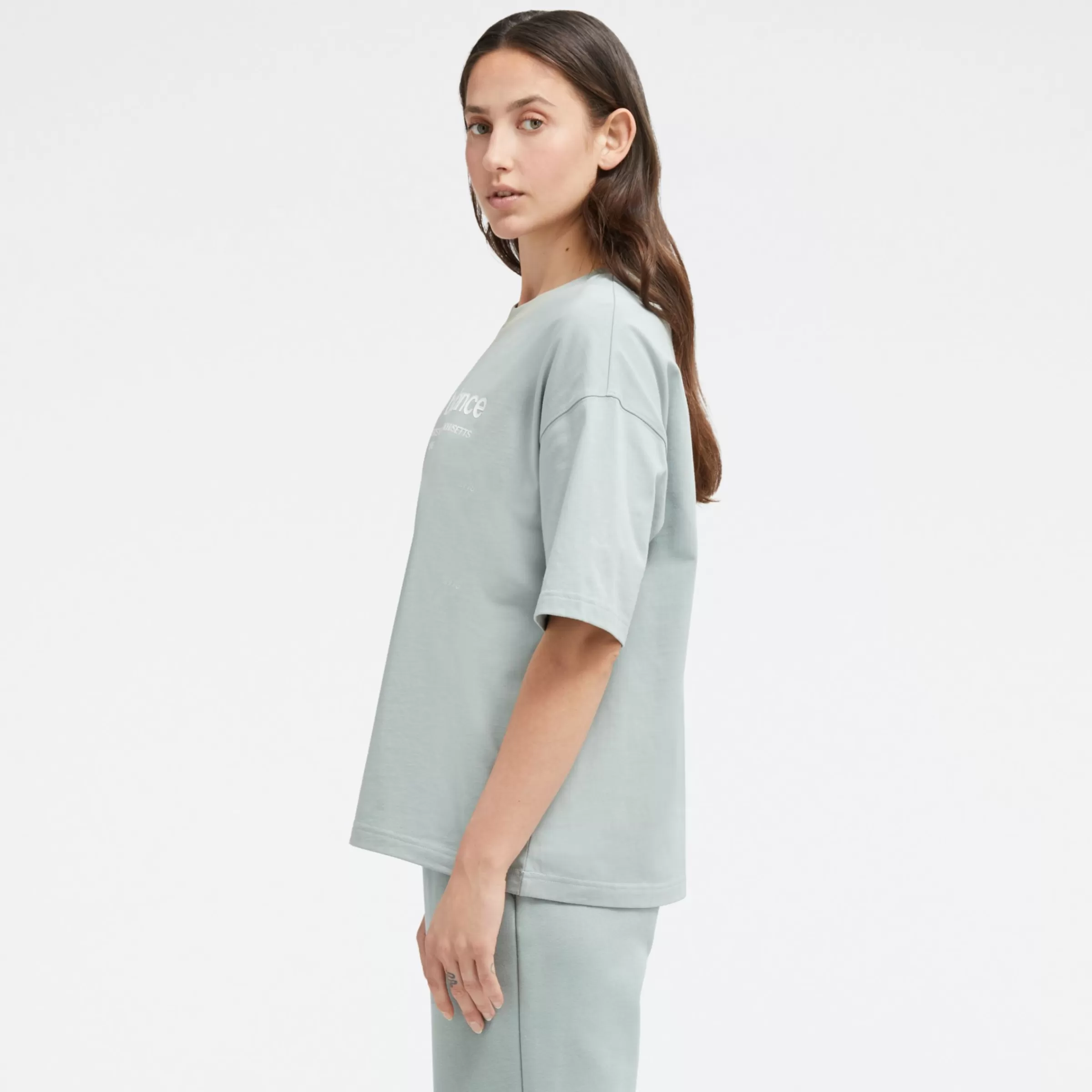 WOMEN New Balance Clothing | Women'sLinear Heritage Jersey Oversized T-Shirt