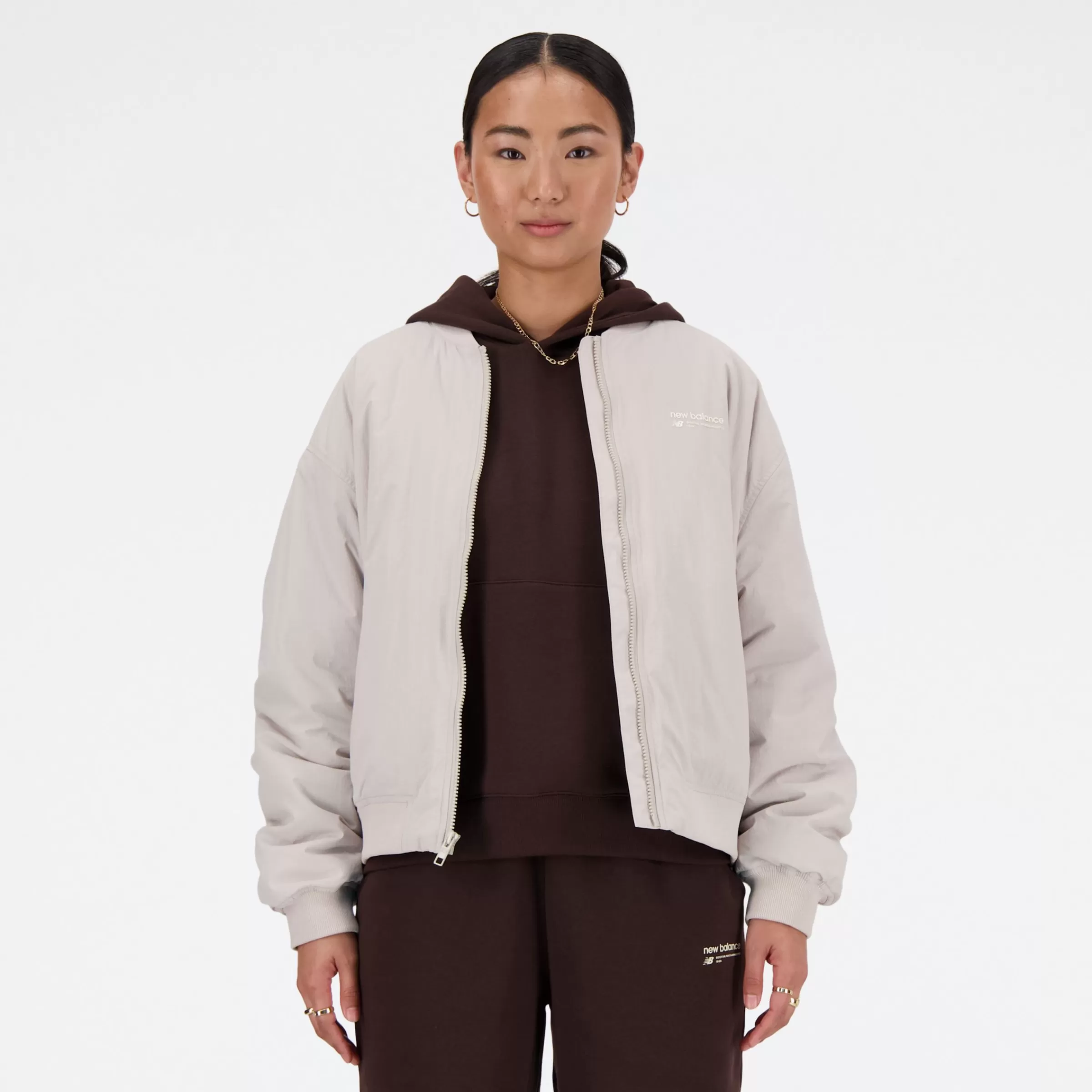WOMEN New Balance Clothing | Women'sLinear Heritage Woven Bomber Jacket